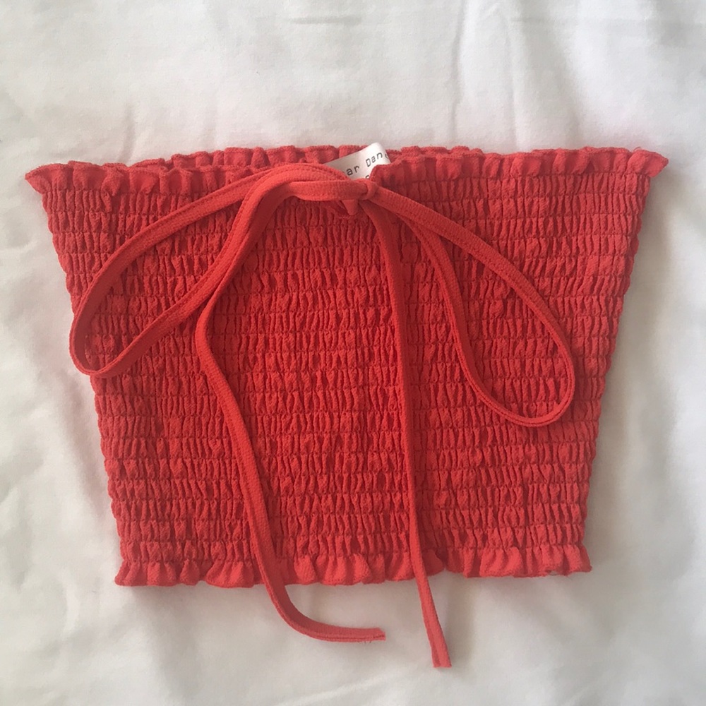 Bear Dance Orange Tube Top